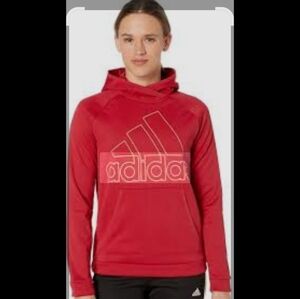 Adidas Bold Red Pullover Hoodie